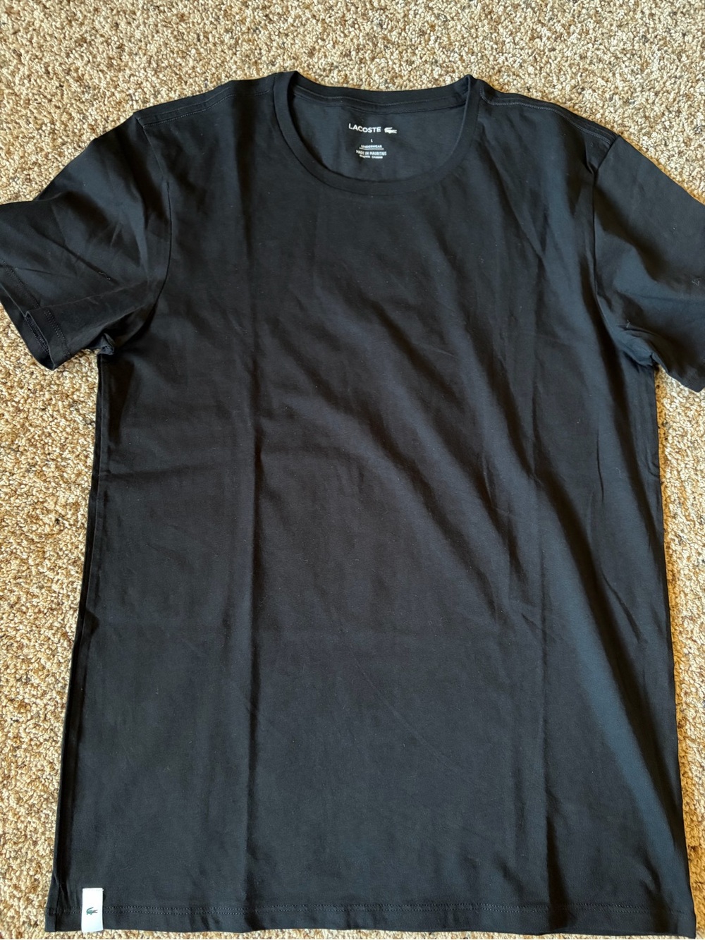 Lacoste Men’s Black Short Sleeve Crew Neck T-Shirt
